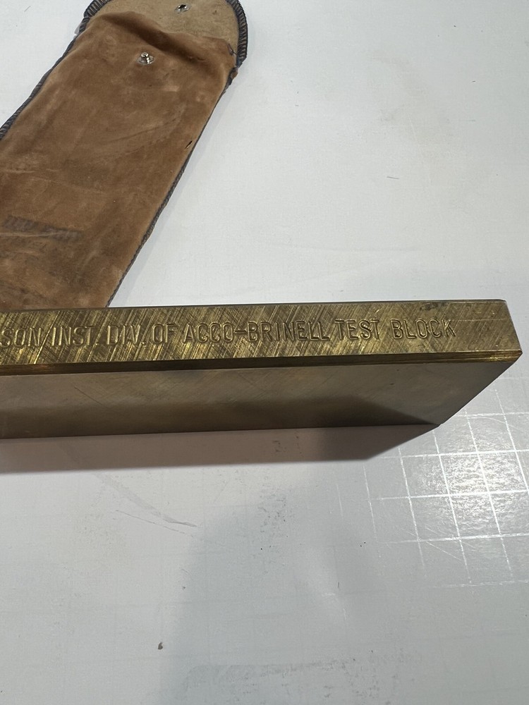 Wilson Instruments Brinell Test Block 6”x2” Brass