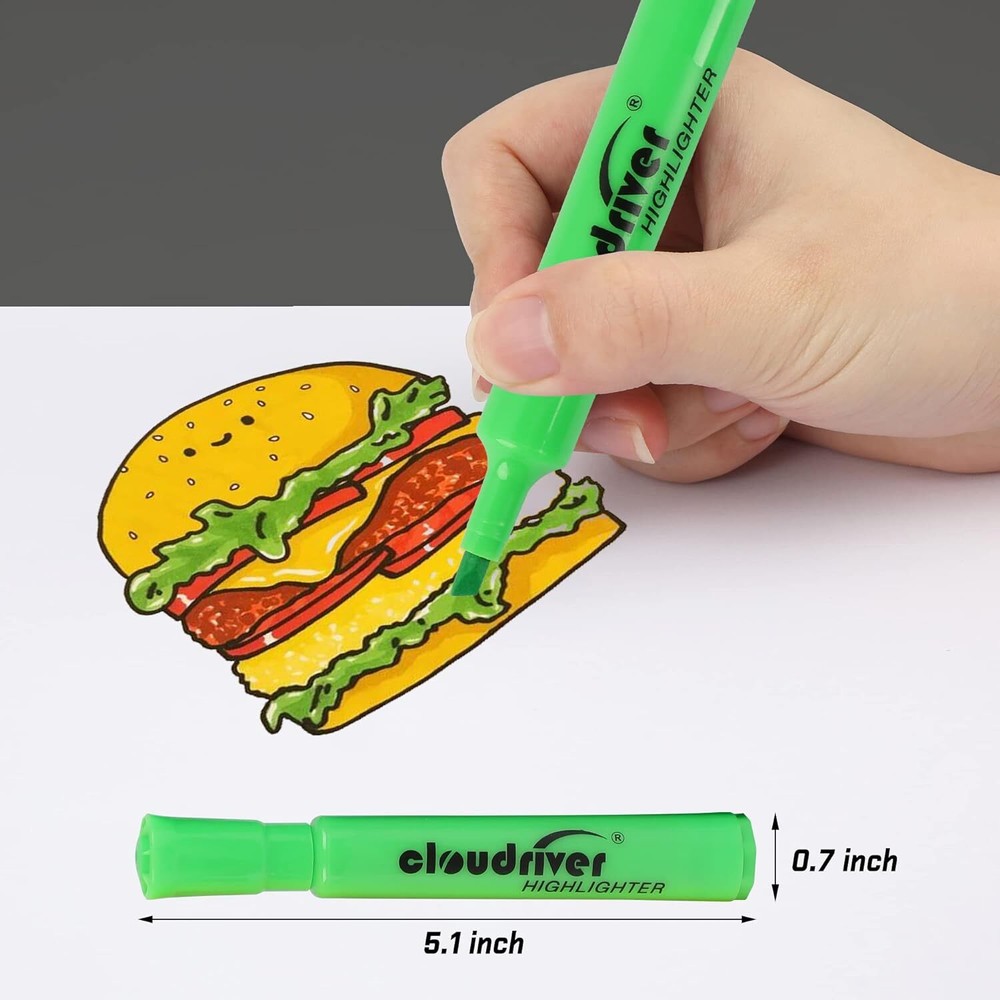 Highlighters Bulk Pack of 72, Assorted Color, Chisel Point, Quick Multicolor