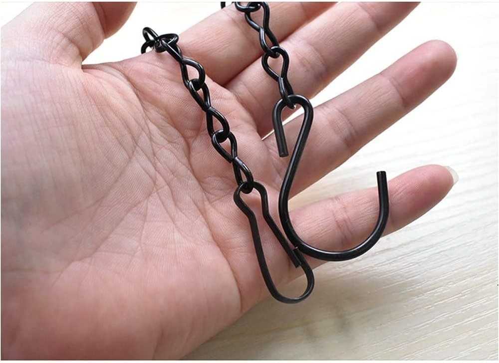 Adjustable Black Hanging Chains 10 Pack - Perfect for Planters & Wind Chimes
