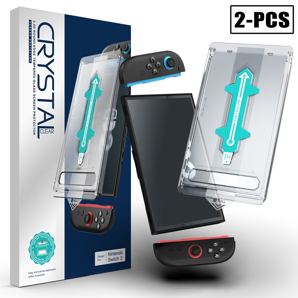 2 Pack Tempered Glass Screen Protector For Nintendo Switch 2 (2025) 9H Hard Film