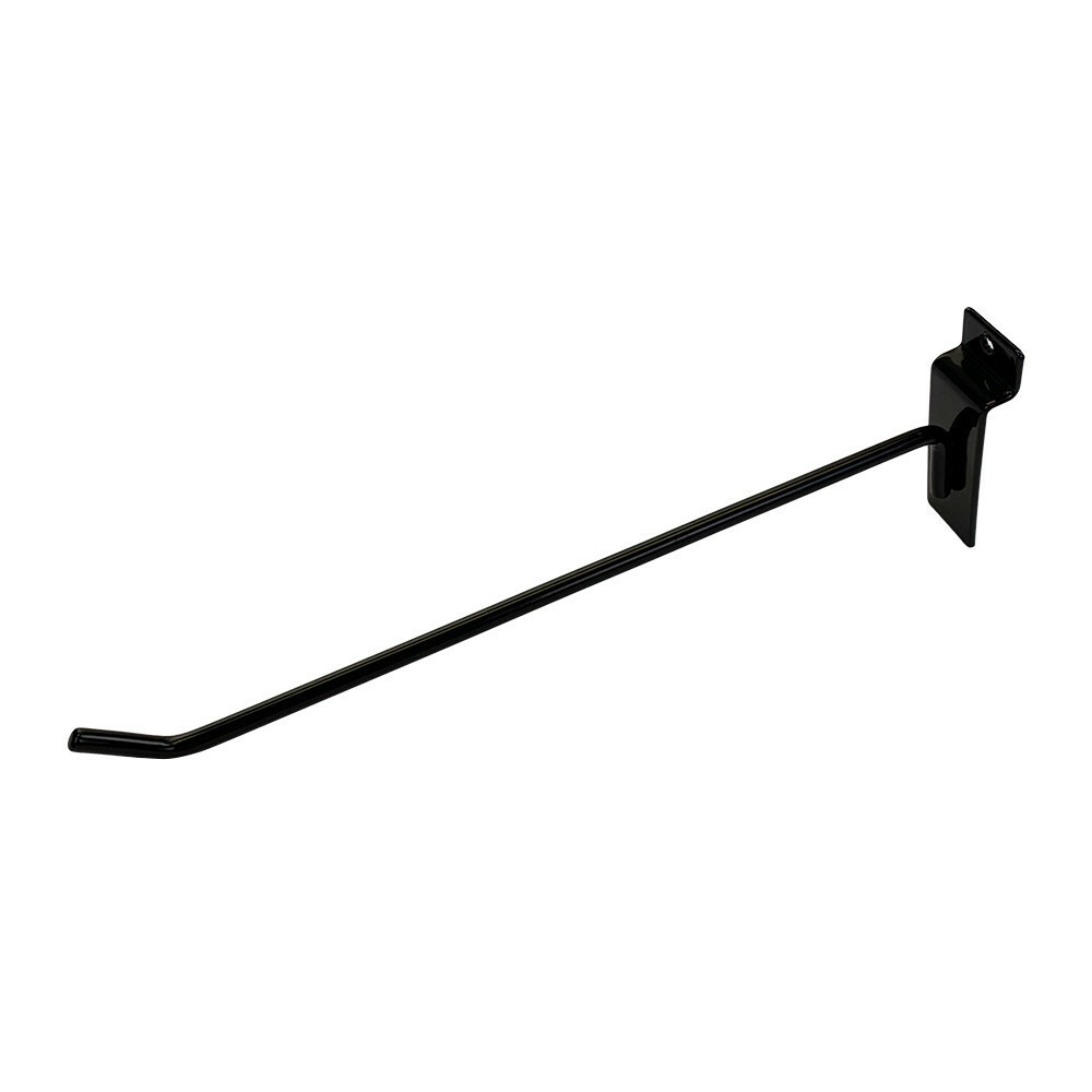 10" Slatwall Hooks, Black, Hanger Display,Display Panel Hooks Wire Metal 2Pc Set