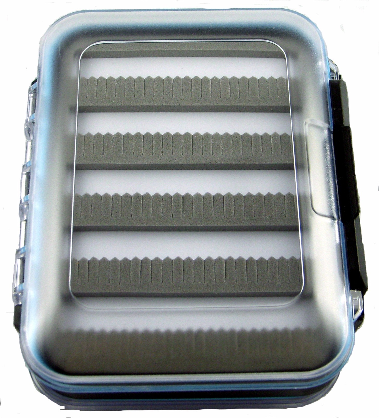 Clear Double Sided Waterproof Jig Box W/Slit Foam inserts Ice Fishing