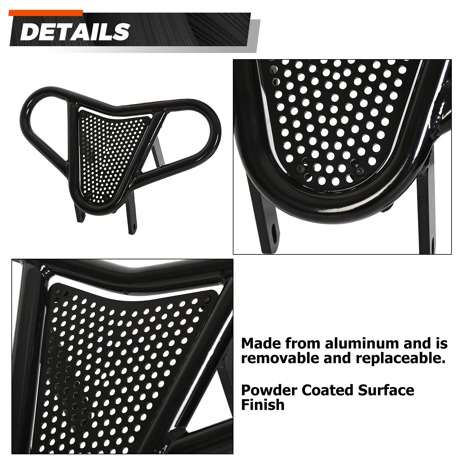 KOJEM For LTZ 400/KFX 400/DVX 400 Arctic Cat Kawasaki Suzuki Front Bumper Black