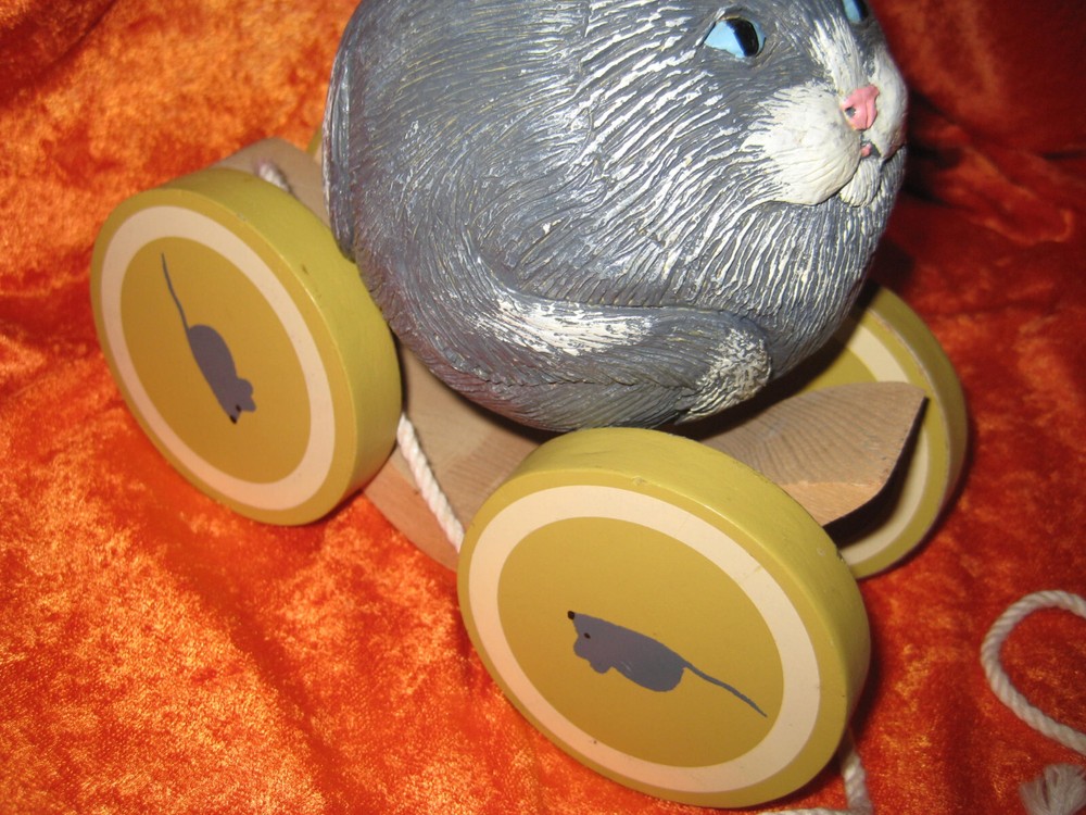 BRIERE PULL TOY CAT ROLY POLY BOB TIMBERLAKE COLLECTION