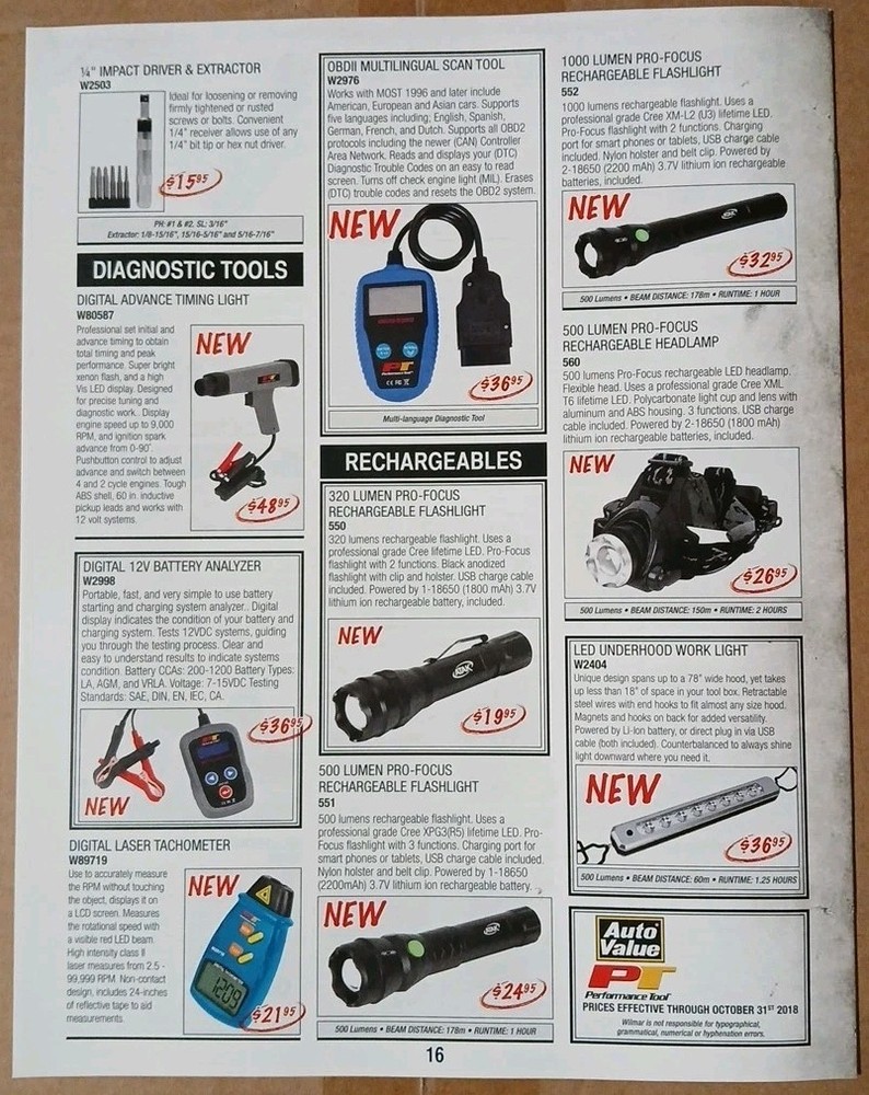 Performance Tool/Auto Value 2018 "The Tool Times" Advertiser Catalog