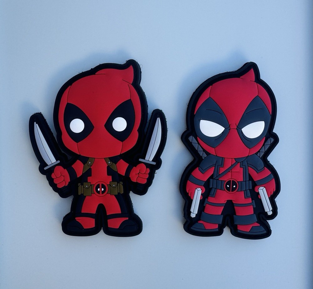 Tactical Deadpool Set Rubber PVC Hook/Loop Morale Patch