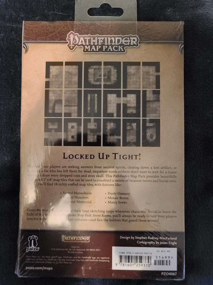 Pathfinder Map Pack - Secret Rooms - PZO4067