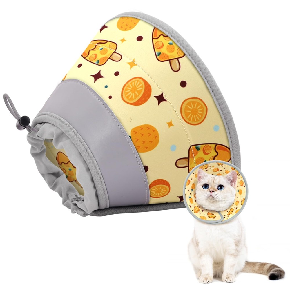 Cat Cone Collar Soft to Stop Licking, Adjustable, Foldable Lightweight Kitten...