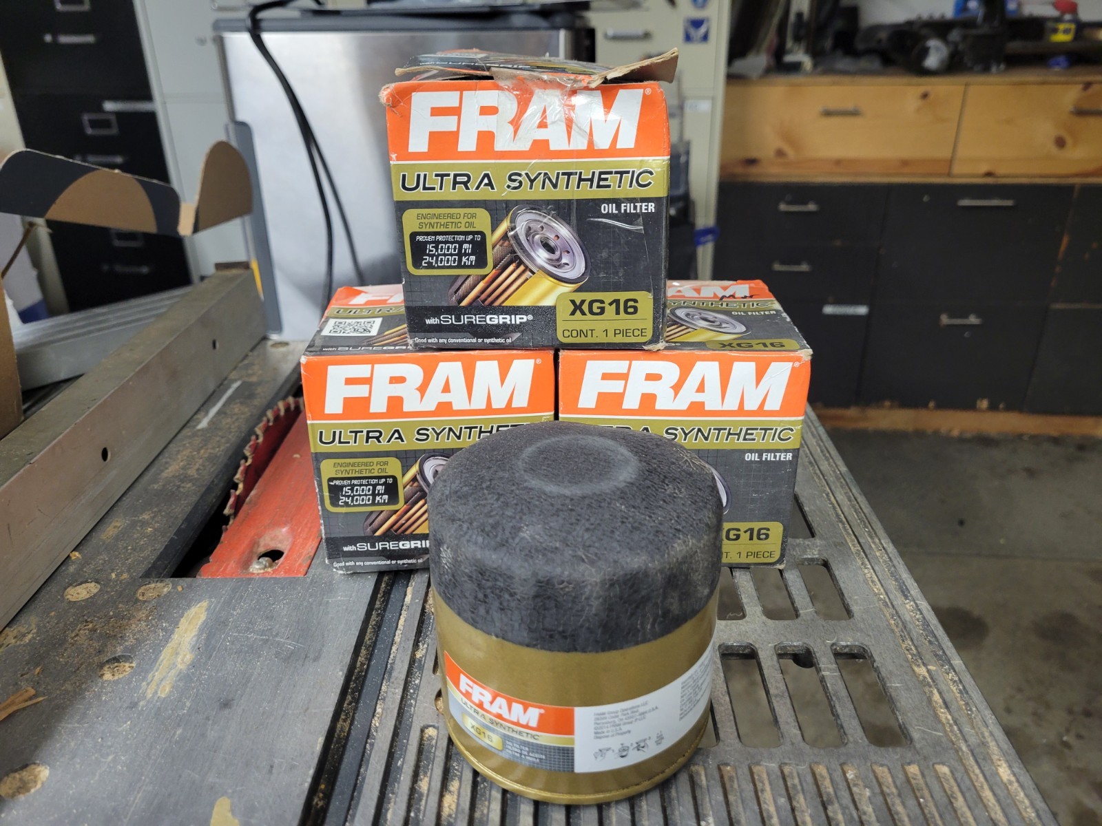 Three (3) FRAM XG16 Oil Filters