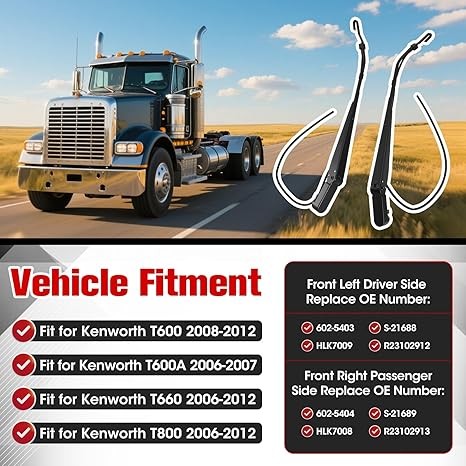 Durable Front Left&Right Windshield Wiper Arm OEM Replace For 602-5403 602-5404