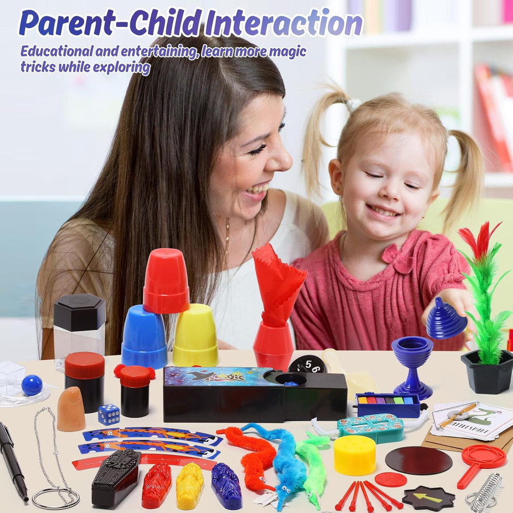 Magic Starter Kit - 100+ Tricks for Kids Age 6-10, Includes Dice Magic Trick,...