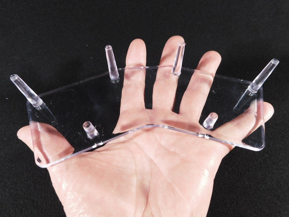 DOUBLE Three Post SPHERE Display Stand LARGE Size Clear Acrylic