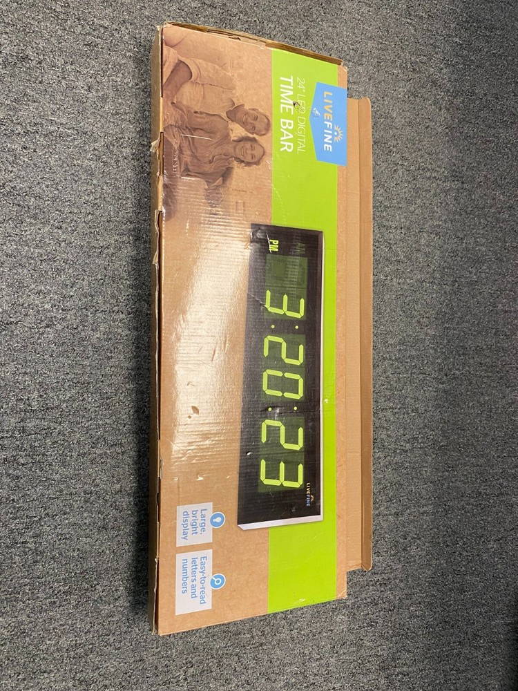 Live Fine 24” LED Time Bar - Digital Clock