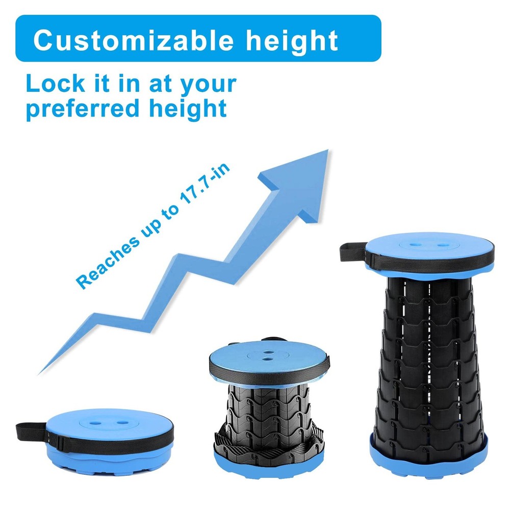 Foldable Telescoping Stool Portable, Retractable Stool for Adults, Upgraded C...