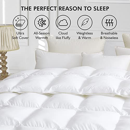 Luxurious White Solid Medium Weight Queen White (Medium Weight) / All-season