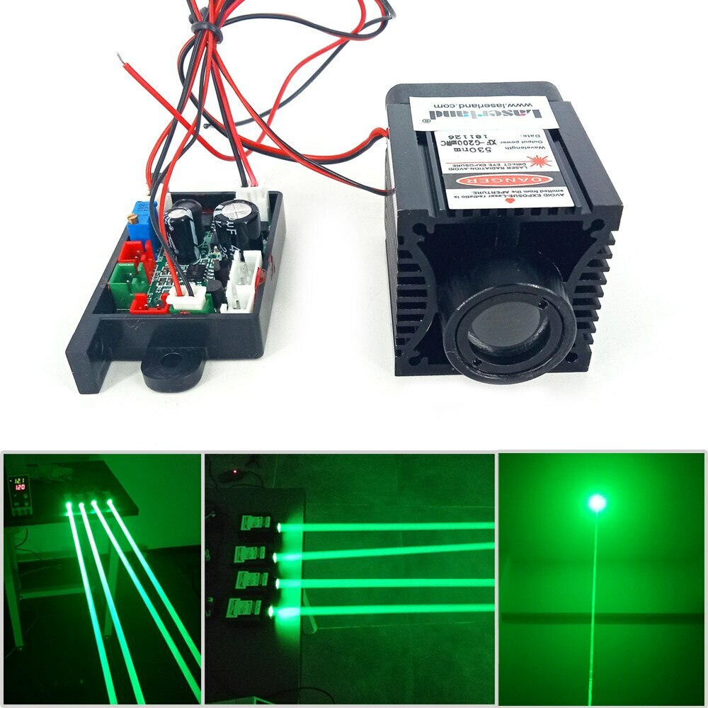 Green Laser Diode Semiconductor Laser Module 600mW Stage Lighting Effect