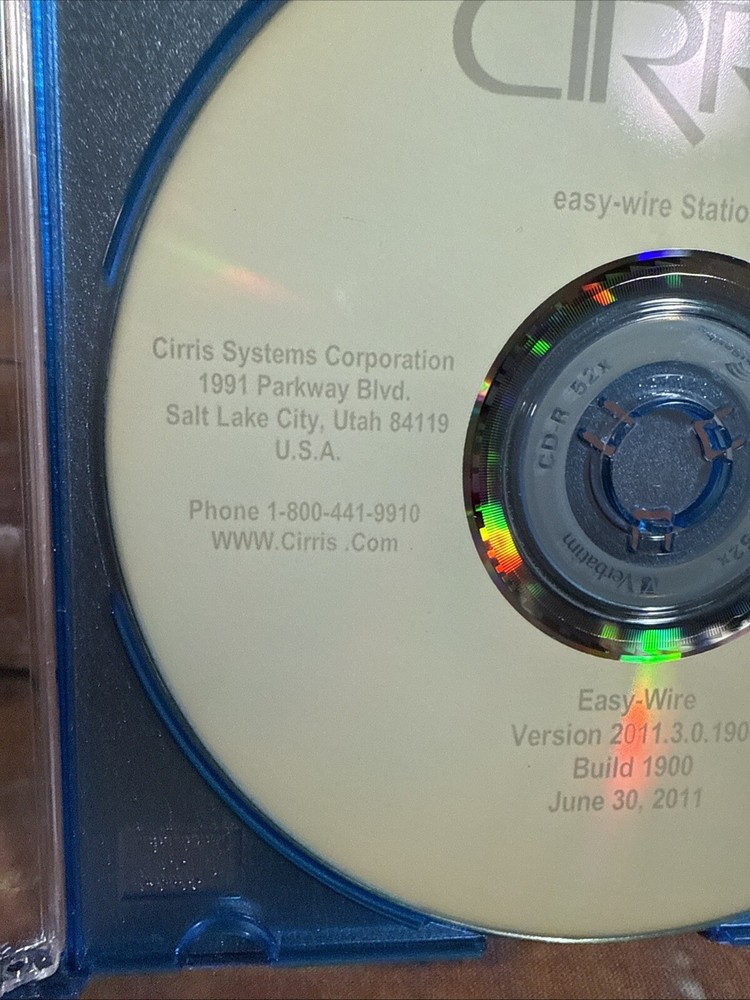 Cirris Systems Corp Easy Wire Station Install CD
