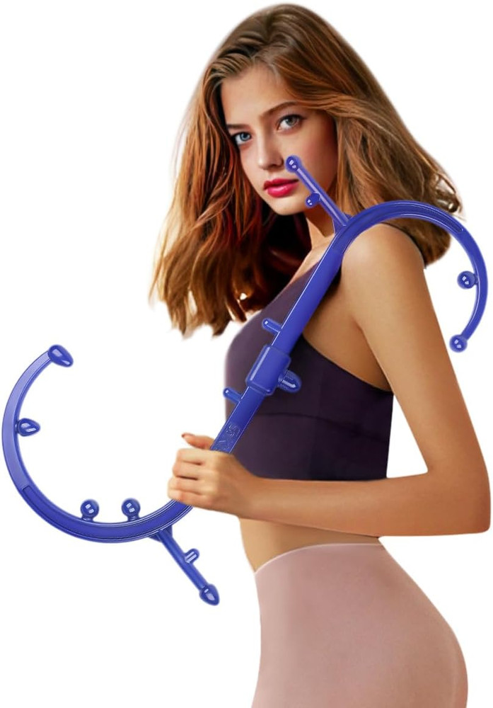 Back Massage Hook Trigger Point Massager Tool Handheld Self Massage Cane for