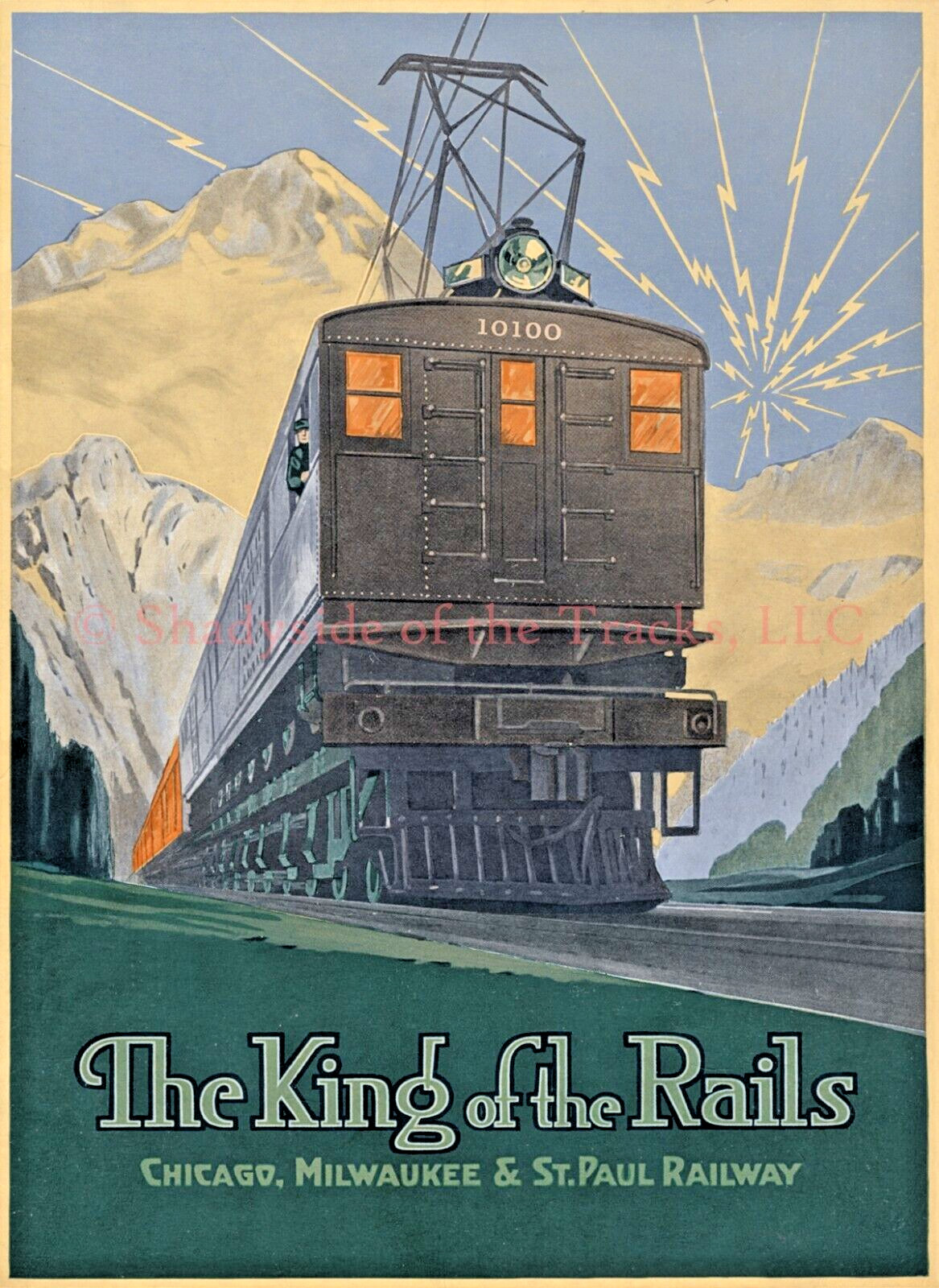King of the Rails Milwaukee Road Poster-Size Repro Brochure Cover 19x13 CMStP