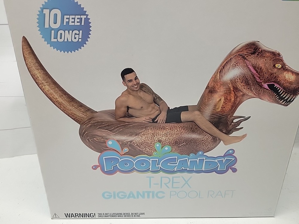 Pool Candy Gigantic T-Rex Pool Raft Float 10 Ft Long