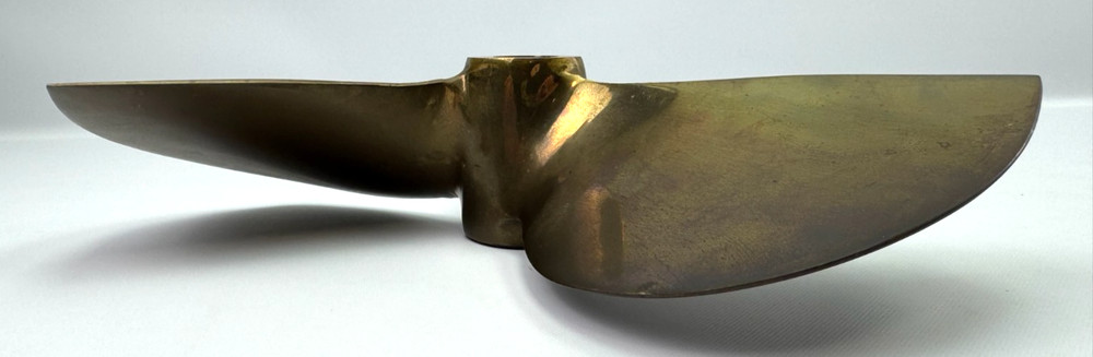 3 Blade Vintage Solid Brass Boat Propeller Good Condition