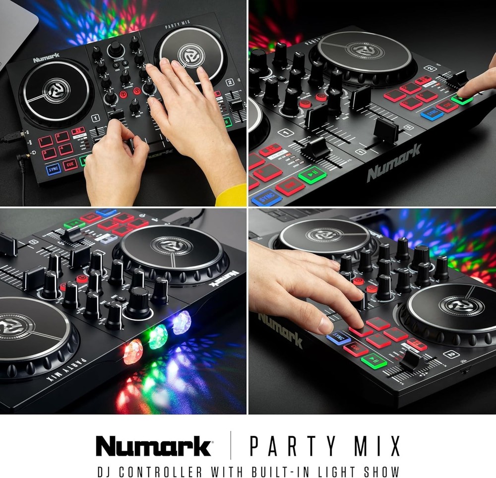 Professional-Grade DJ Controller with 2 Decks, Sync Lights & USB Connectivity