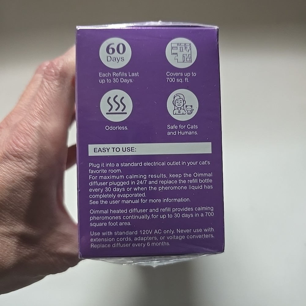 Pabedo Cat Calming Pheromone Diffuser Kit w/ 2 Refills 48ml 60 Day