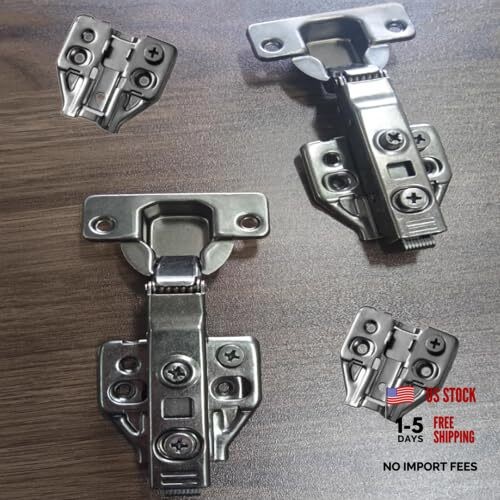 2pcs 105 Degree Soft Close Hinges, Fully Covered Frameless Cabinet Hinge, 3D