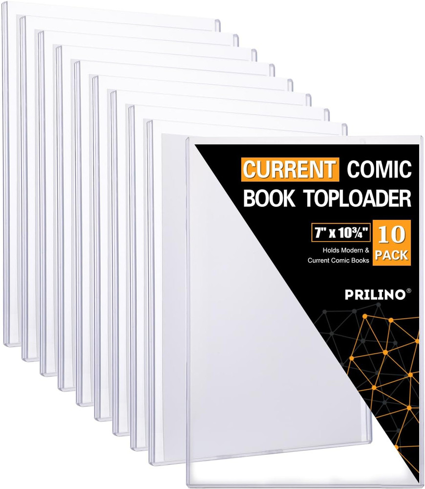 10Ct Current Comic Book Toploaders - Modern Comic Book Top Loaders, Premium PVC