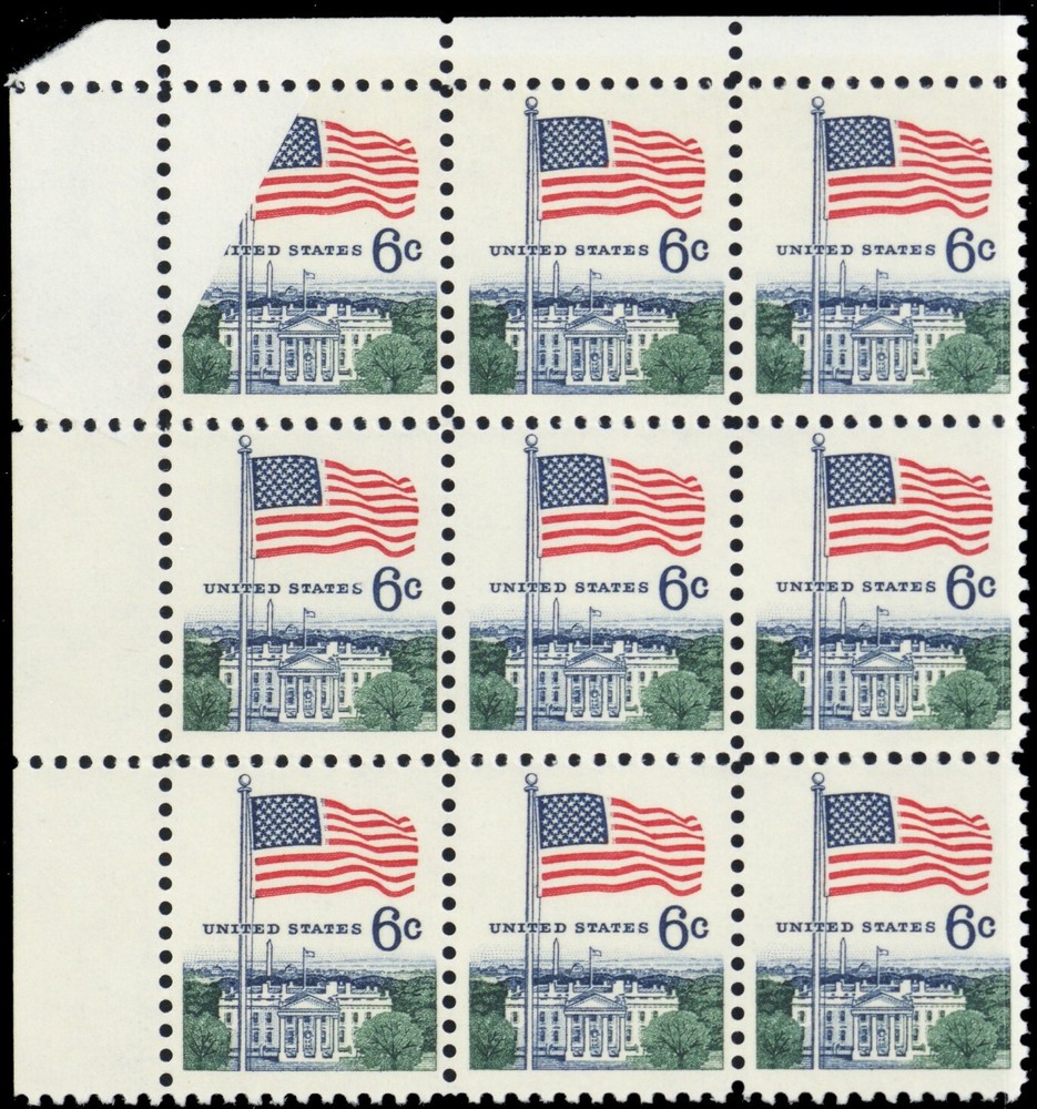 1338, Mint NH 6¢ Fold Over Error Makes For Printing Void - Stuart Katz