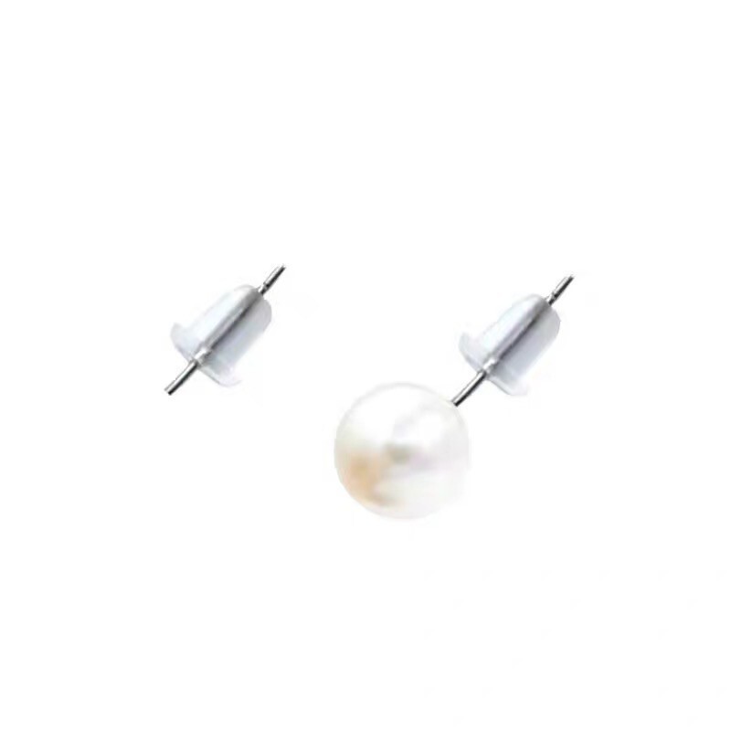 4mm Clear Rubber Silicone Plastic Earring Backs Stopper Post Nut FREESHIP