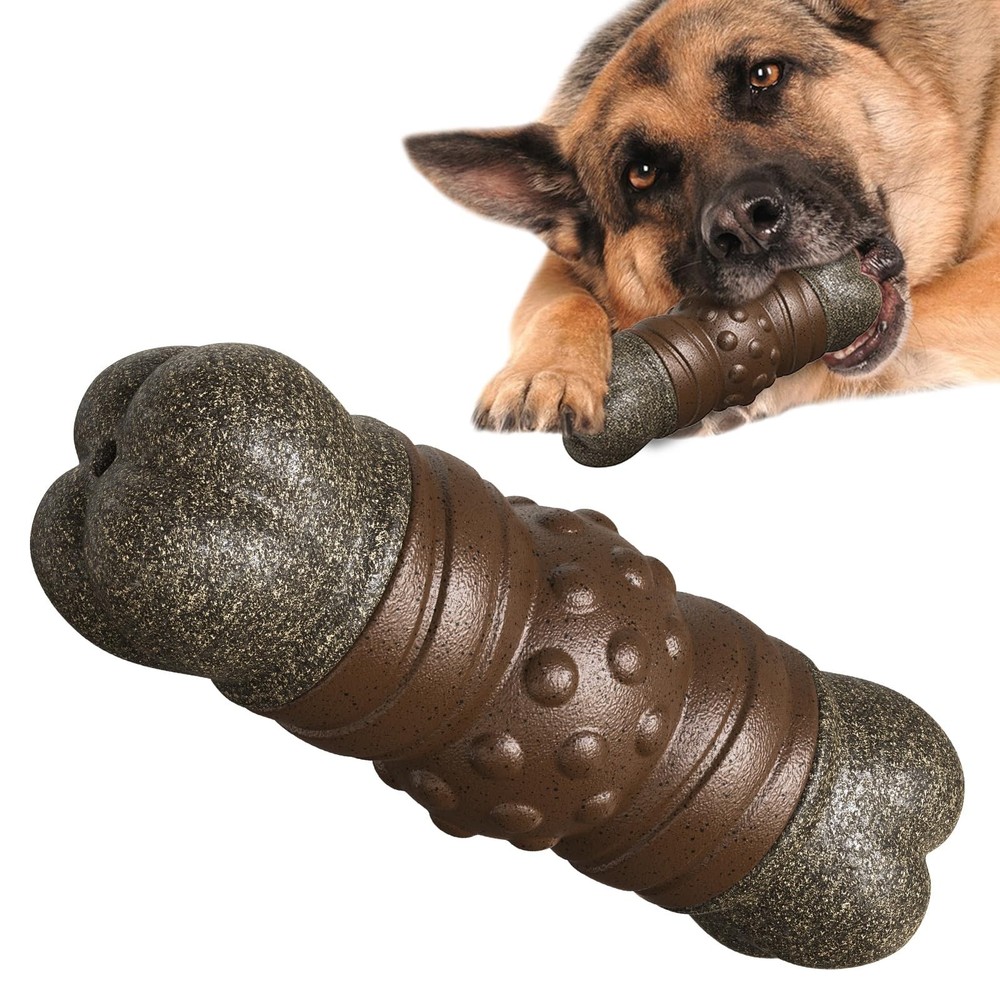 Large Indestructible Squeaky Dog Chew Toy for Medium/Large Aggressive Chewers -