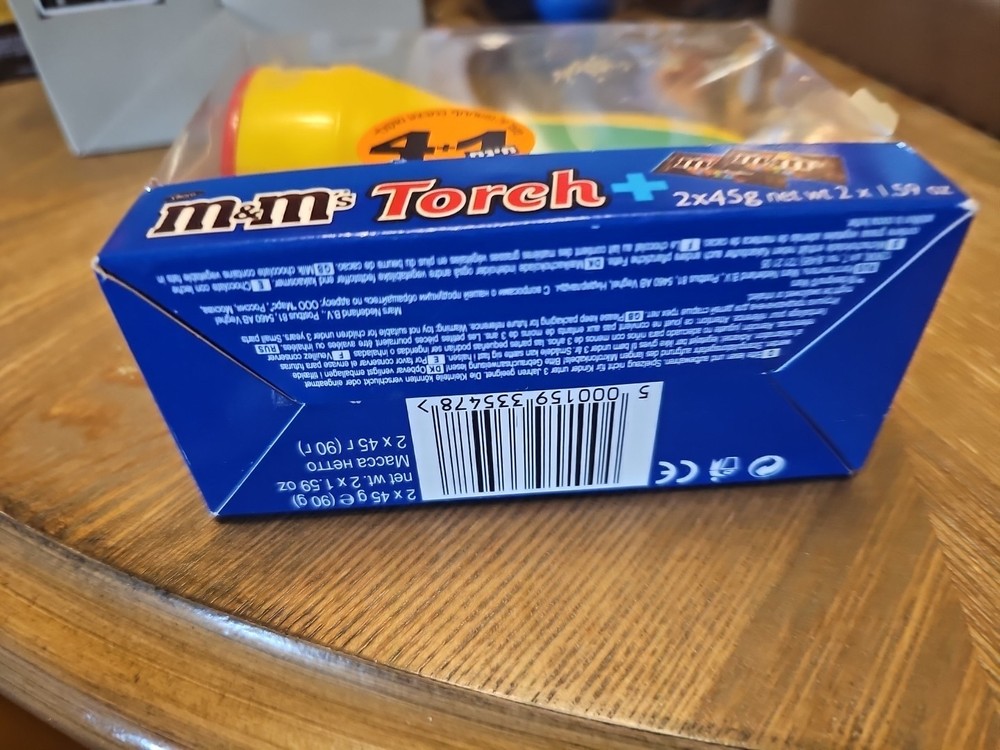 M&M's Torch flashlight with candy