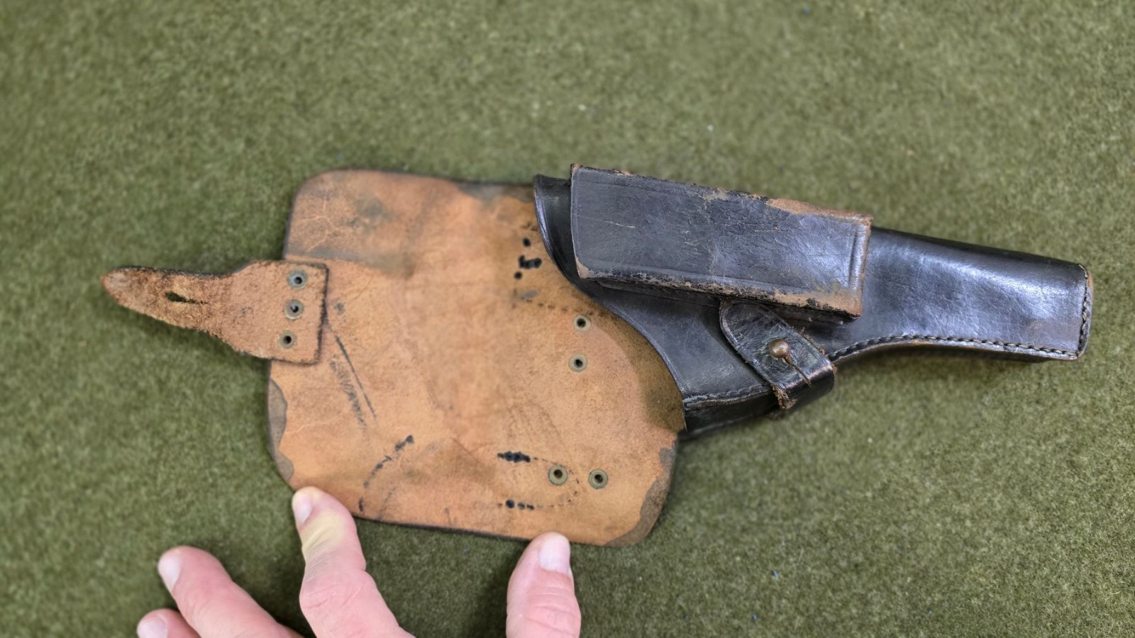 pre-WWII Spanish Military Leather Holster w/o Shoulder Strap Astra 400 Pistol