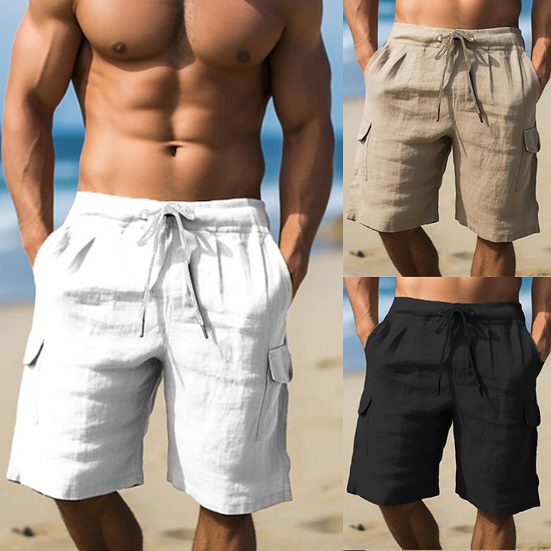 Men Casual Lightweight Shorts Basketball Sports Gym Fitness Cargo Pants Workout