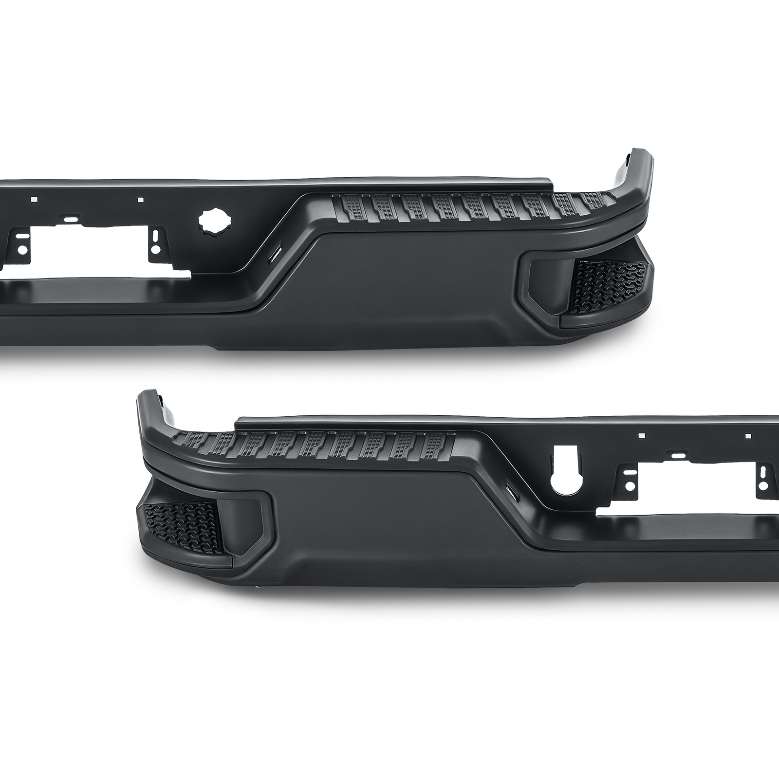 For 2019-2024 Chevy Silverado 1500 GMC Sierra Rear Bumper Assembly Black Steel