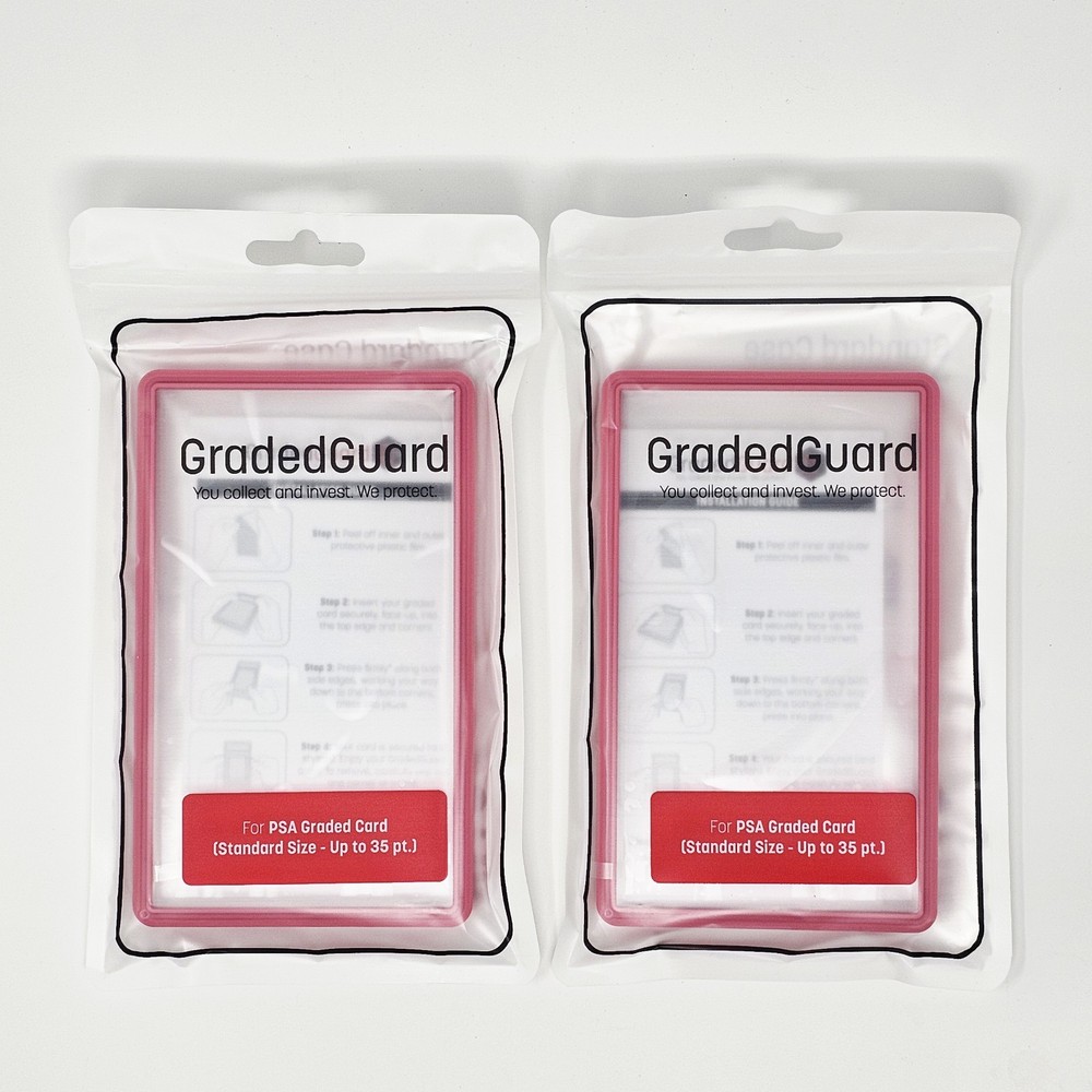 (2) Pink GradedGuard PSA Graded Card Case Guard Protector Stackable
