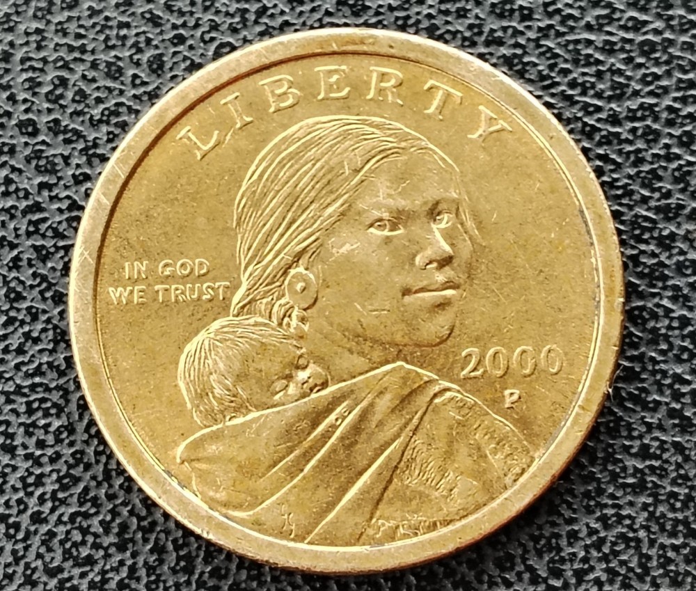 2000 P Sacagawea Injured Eagle & DD Error Coin