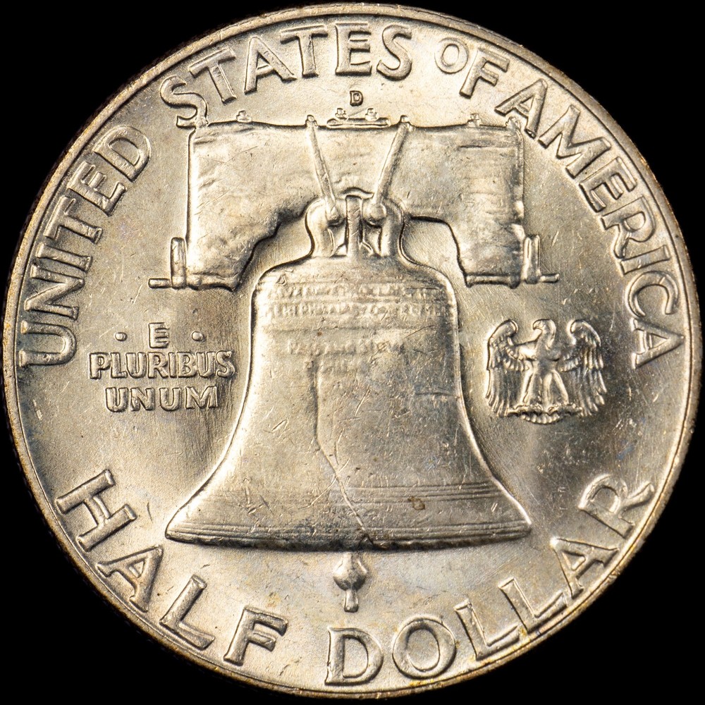 1962-D Franklin Half Dollar - Toned - AU!