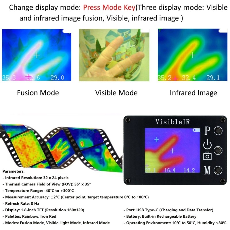 Thermal Digital Temperature Tester High Accuracy Camera Temperature Accessories