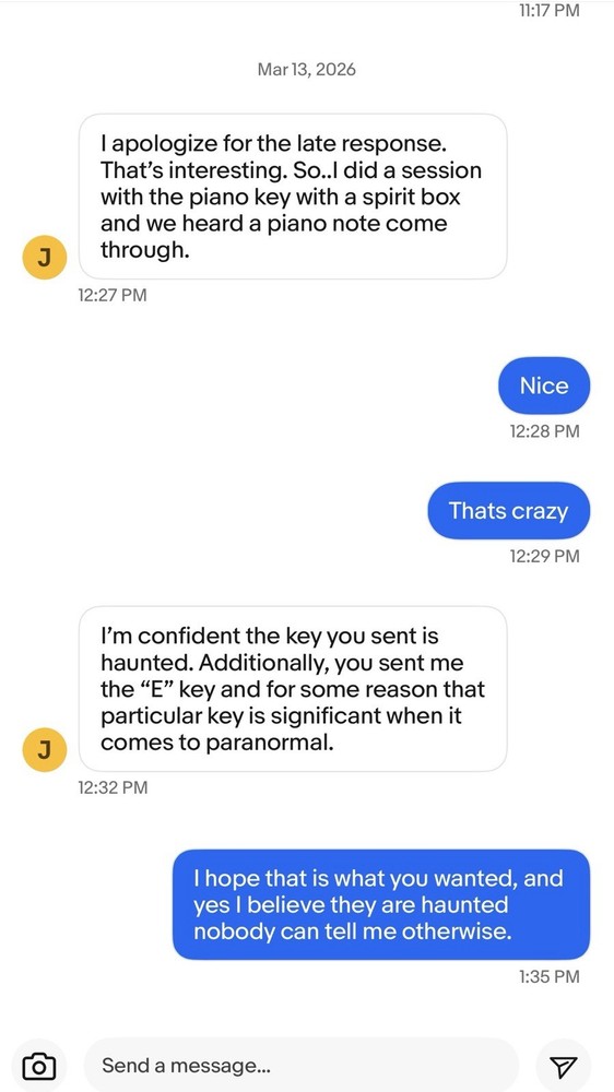 Real Haunted Object / Piano Key Paranormal/Unexplained Chilling Haunted Stuff