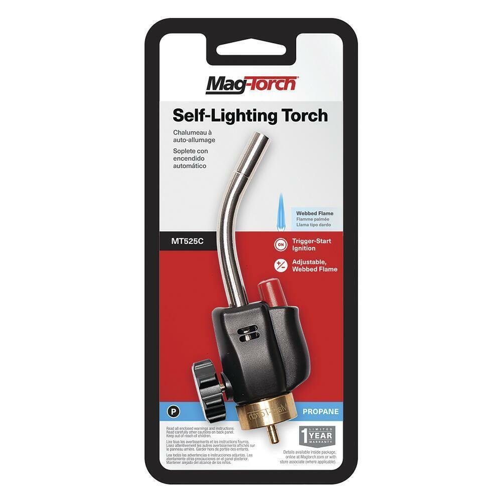 Mag Torch MT525 Brass Self Lighting Adjustable Propane Flame Torch Auto Ignitor