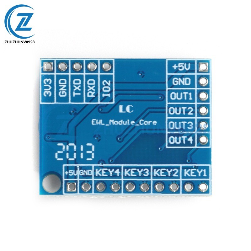 Mobile Remote Control 4-Way Switch Module with Voice DIY Development Board