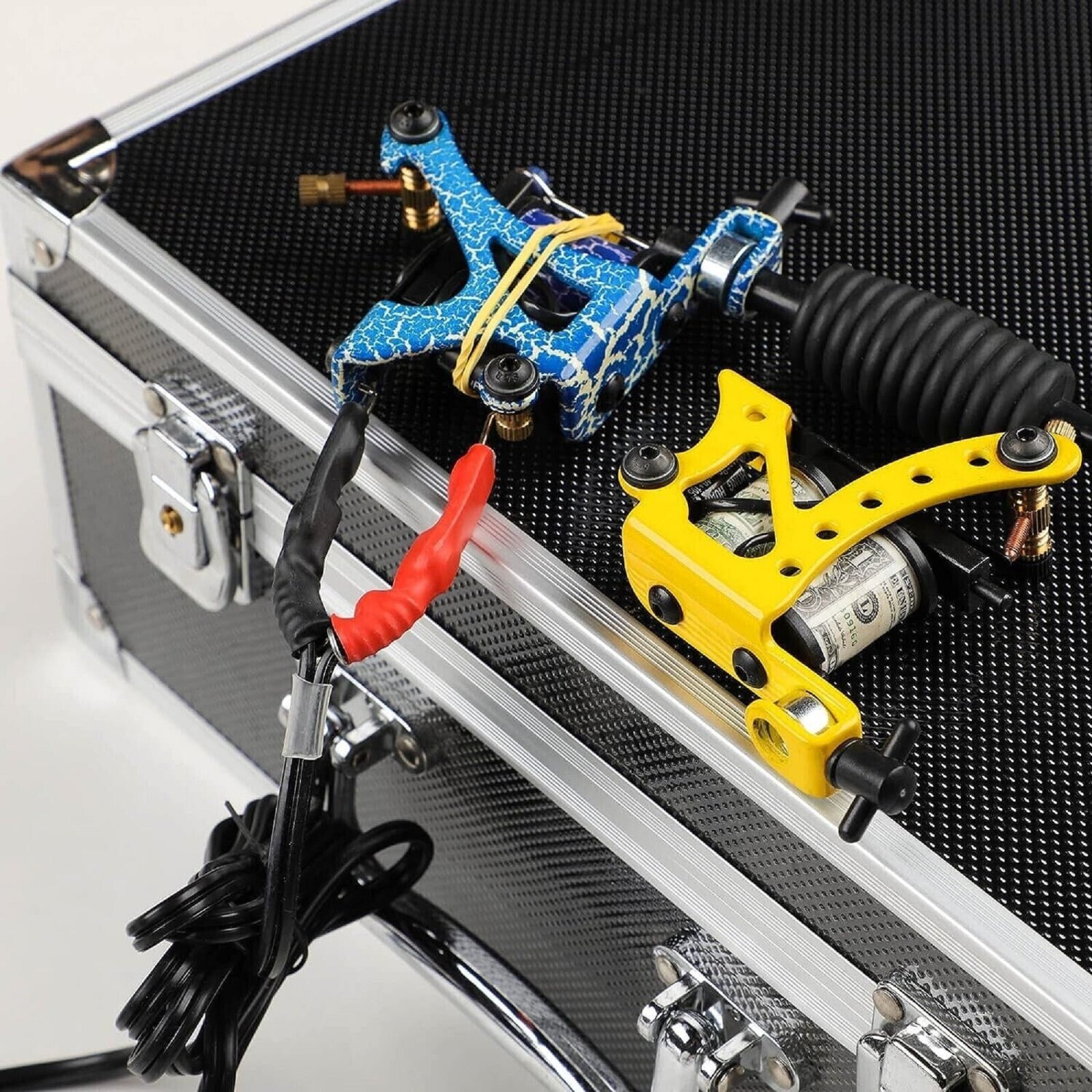 Maquinas De Tatuar Kit Completo Profesional Set De Tintas Para Tatuaje Con Caso