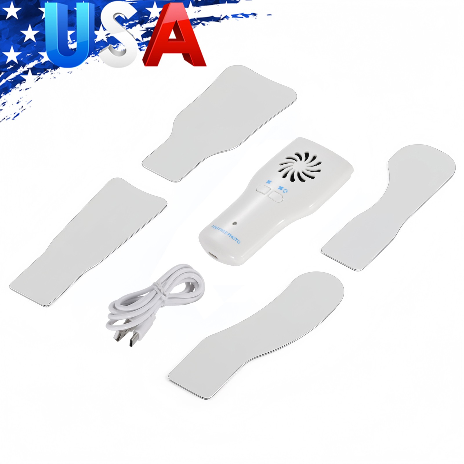 Dental Occlusal Mirror Fog Free LED Intra Oral Photo System 4*Mirrors Antifog