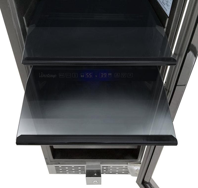 VinoTemp 19 Bottle Outdoor Dual-Zone Wine and Beverage Cooler