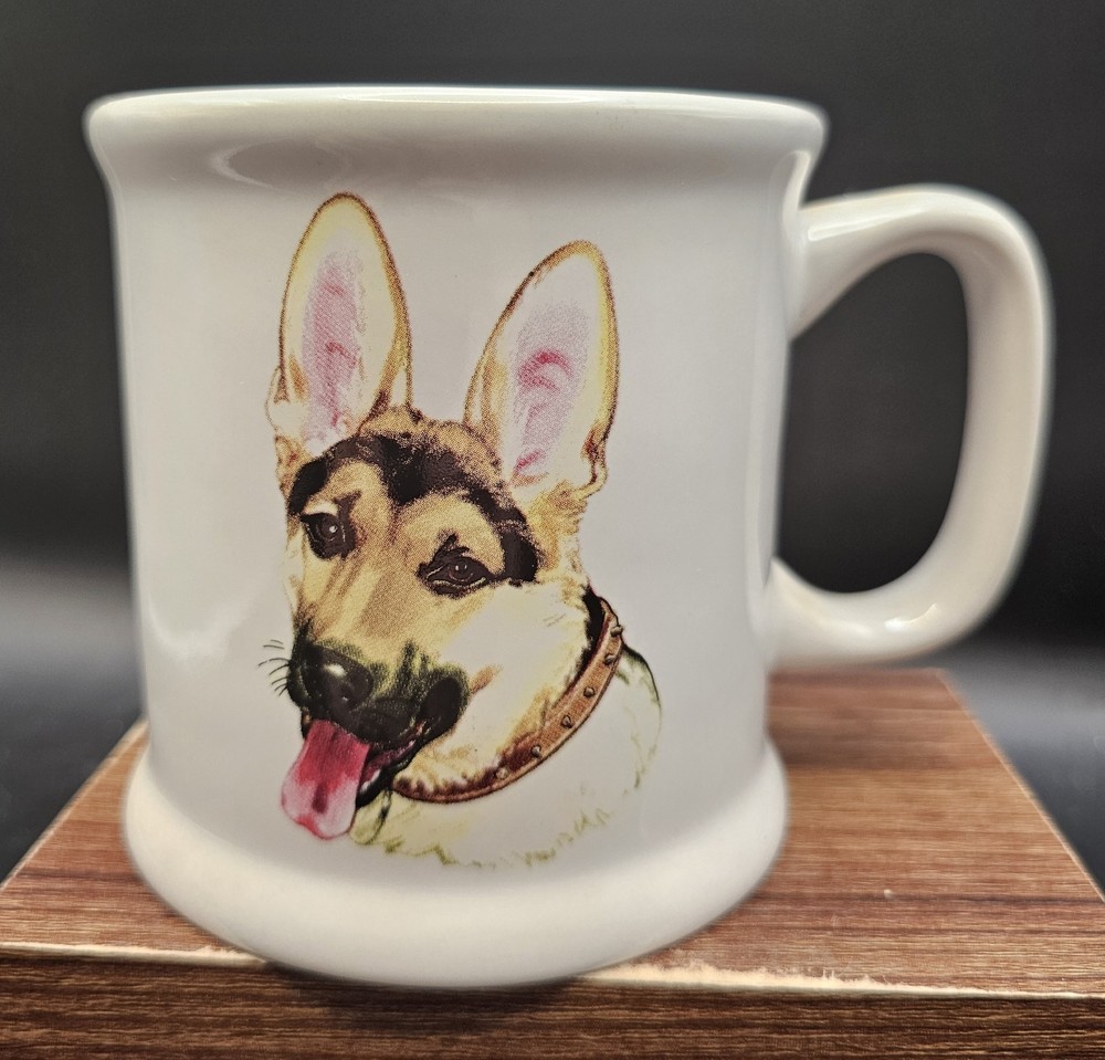 Large Double-sided German Shepherd Ceramic Coffee Mug