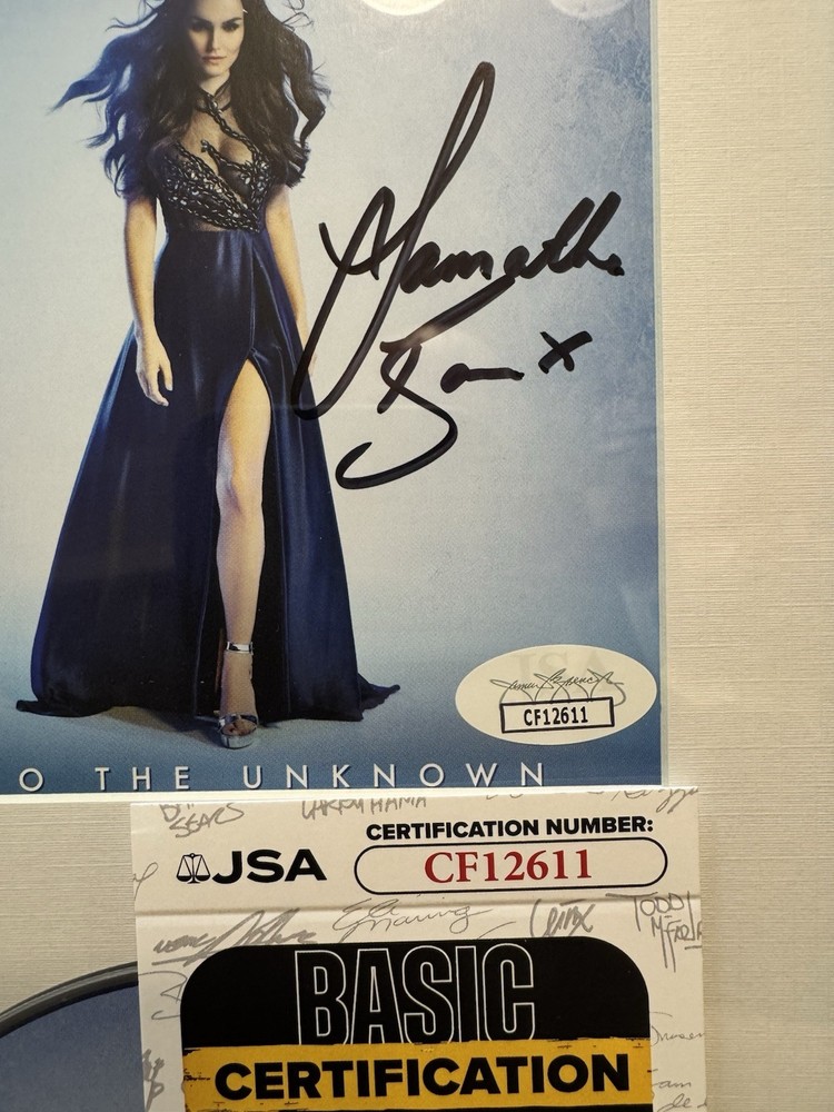 Samantha Barks Signed CD Insert "Signed Into The Unknown" Framed 6.5x12 - JSA