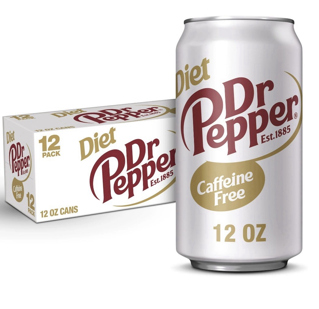 Dr Pepper Diet Caffeine Free Soda | 12 Oz | Pack of 12