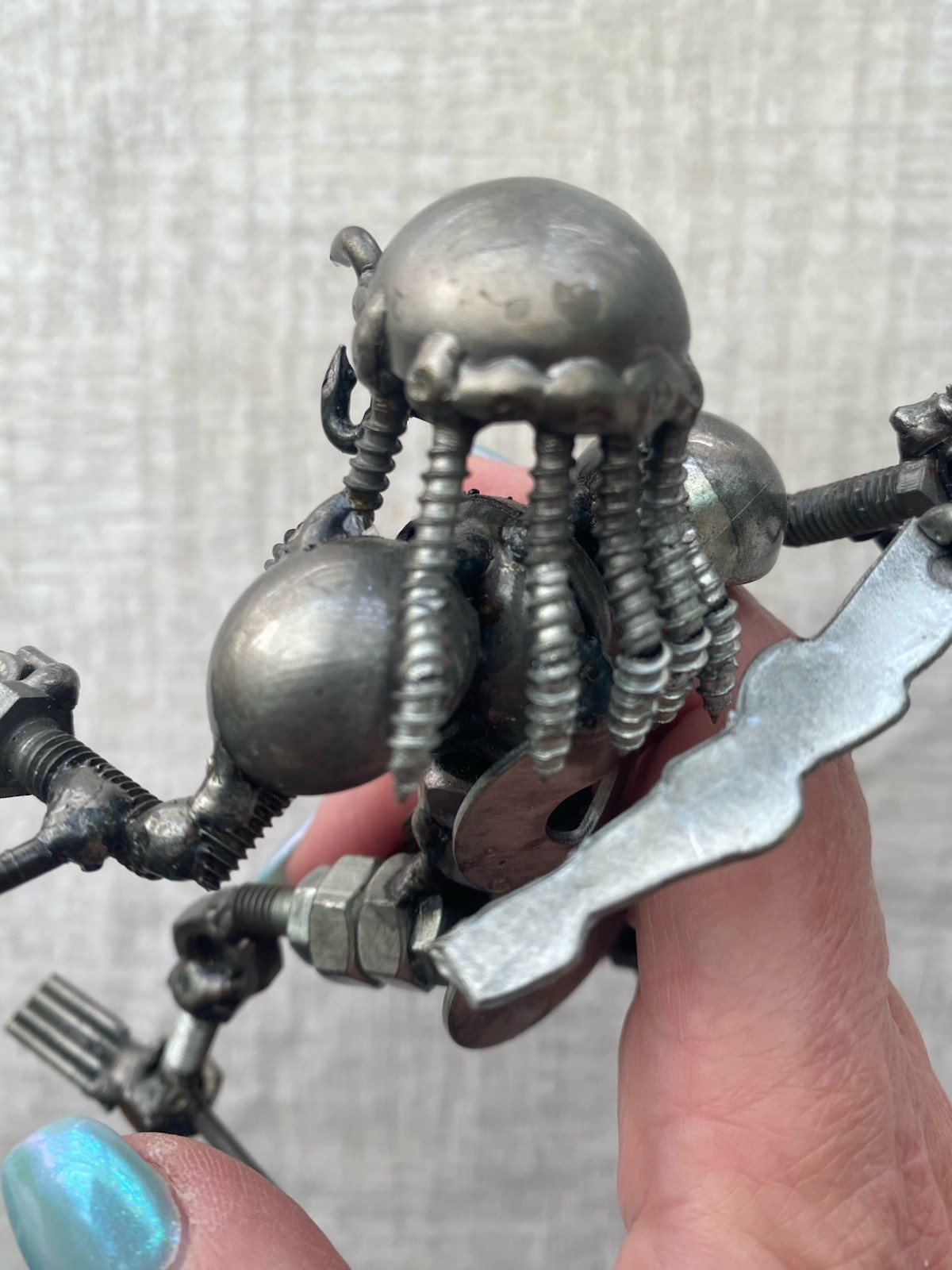 Alien Statue Metal Sculpture